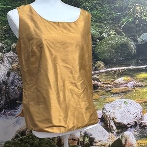 Elegant Gold Sleeveless Top